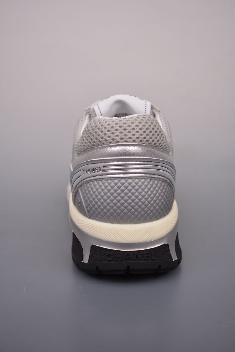 Chanel Silver Sneakers image 8