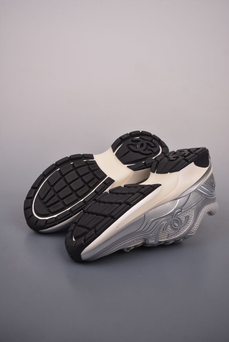 Chanel Silver Sneakers image 4