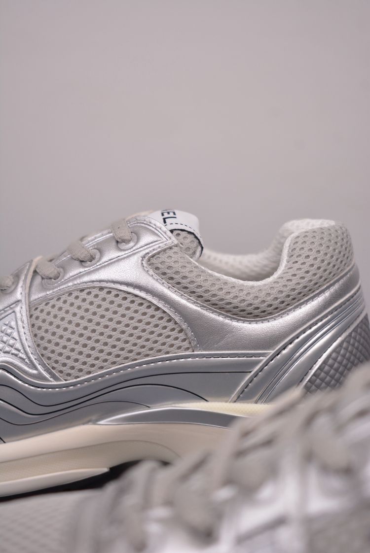 Chanel Silver Sneakers image 7