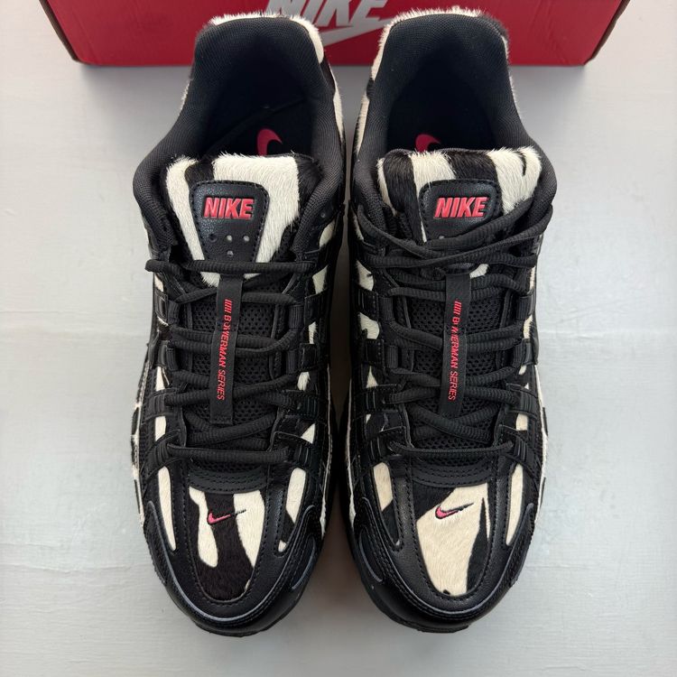 Nike P-6000 Size UK 9.5 CN Zebra Black Solar Red White Men's Trainers II1203-001 2