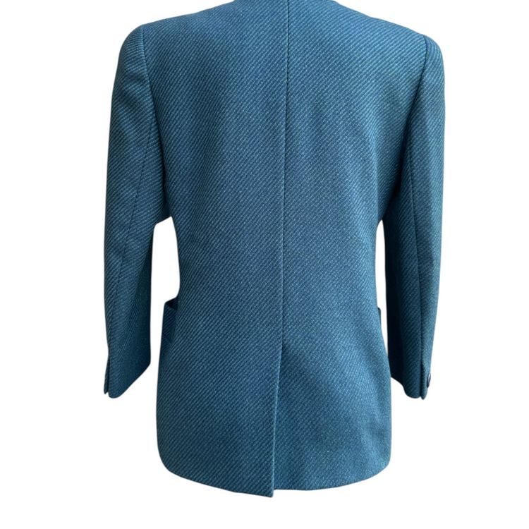 Christian Dior Wool Blazer - Teal/Heath Green, Size 11 (FR 38/40) imagen 7