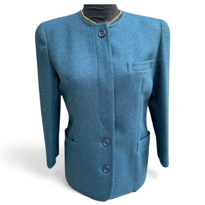 Christian Dior Wool Blazer - Teal/Heath Green, Size 11 (FR 38/40)
