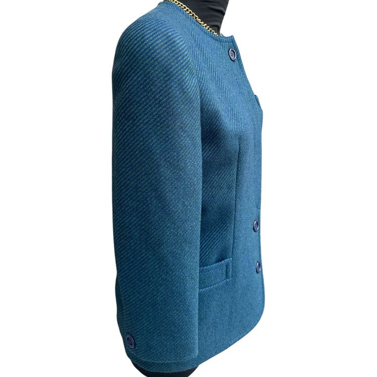 Christian Dior Wool Blazer - Teal/Heath Green, Size 11 (FR 38/40) imagen 6