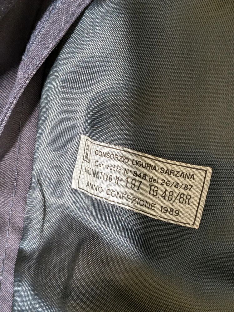 Trench impermeabile militare vintage 1989 - Blu Notte obraz 3