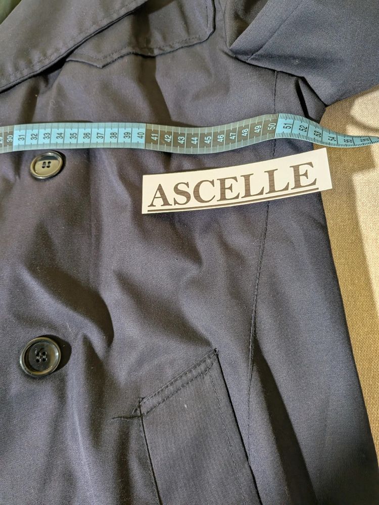 Trench impermeabile militare vintage 1989 - Blu Notte obraz 8