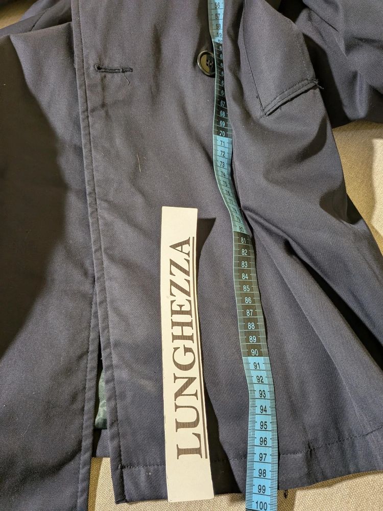 Trench impermeabile militare vintage 1989 - Blu Notte obraz 6