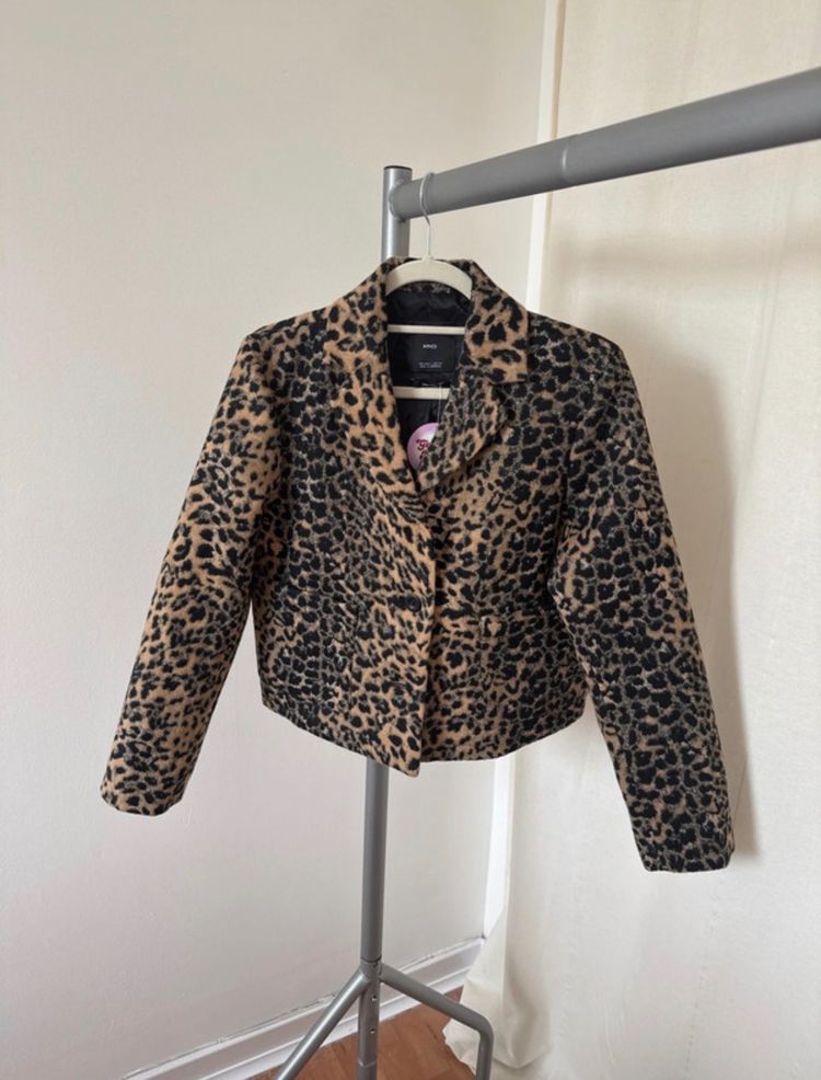 Mango Leopard Print Jacket