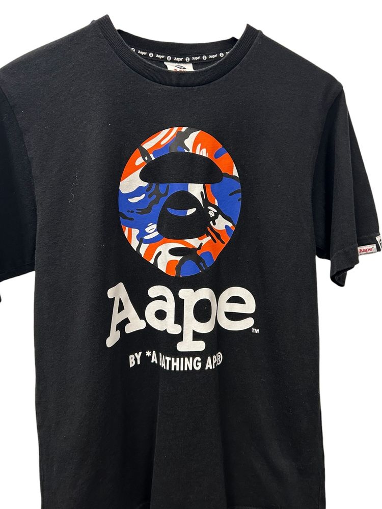 Aape By A Bathing Ape Black Graphic T-Shirt