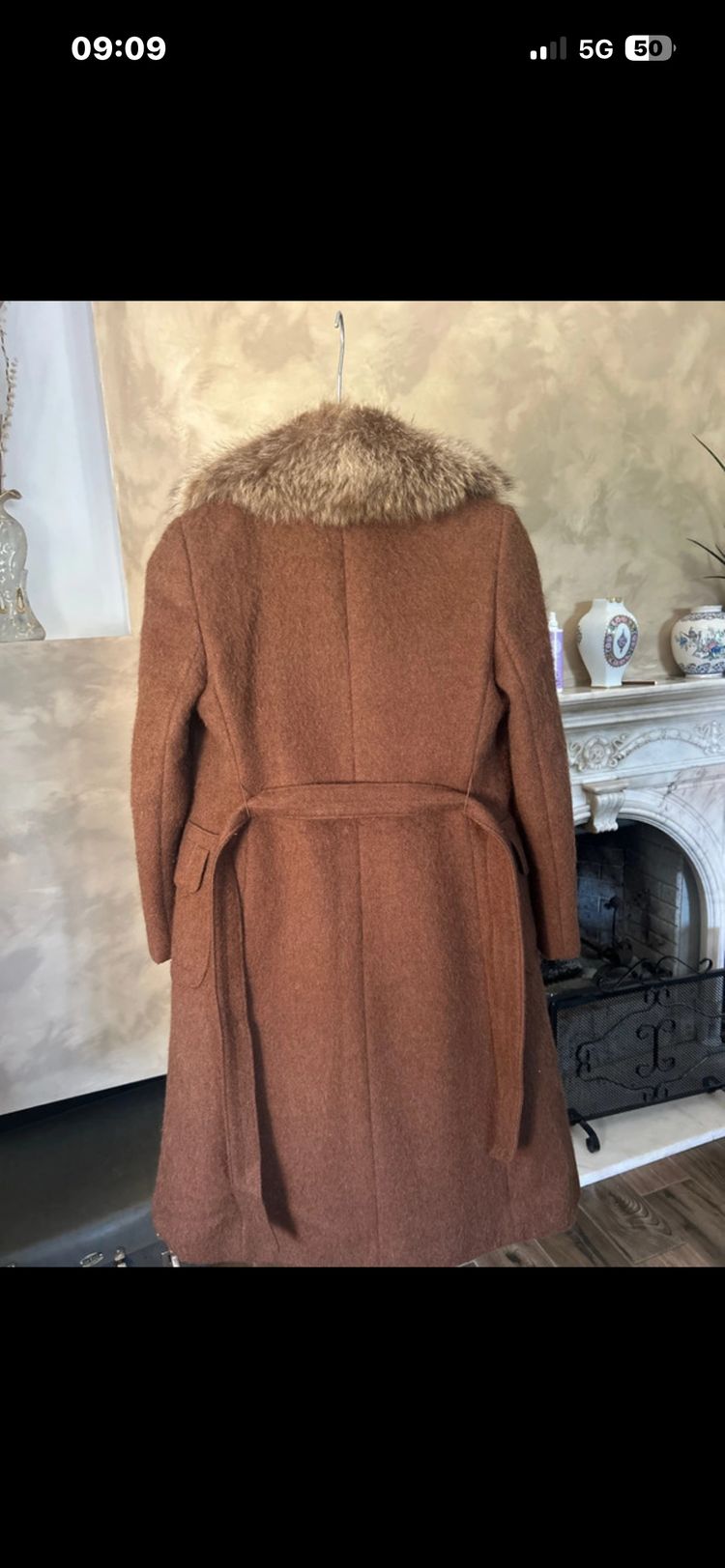 Immagine di Brown Coat With Fur Collar 2