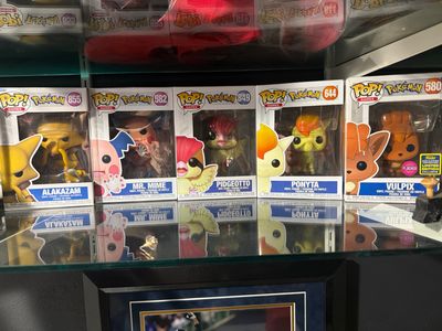 Funko Pop! Pokémon Figures Alakazam, Mr. Mime, Pidgeotto, Ponyta, Vulpix