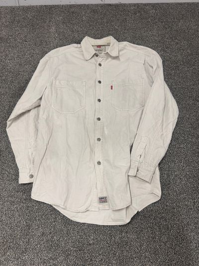 Levi'S White Long Sleeve Button-Up Shirt