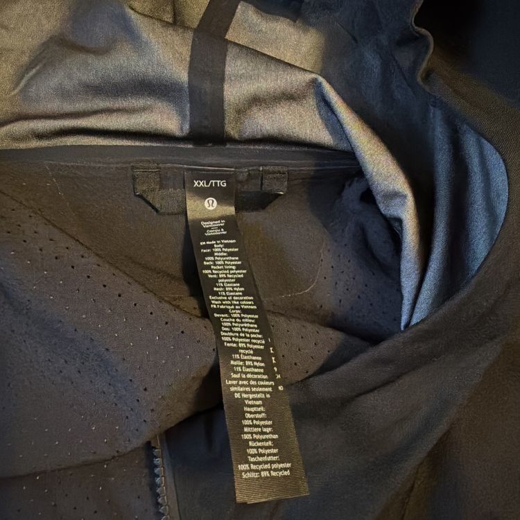 Lululemon Men’s Outpour Stretch Jacket Black XXL BNWT £228 image 4
