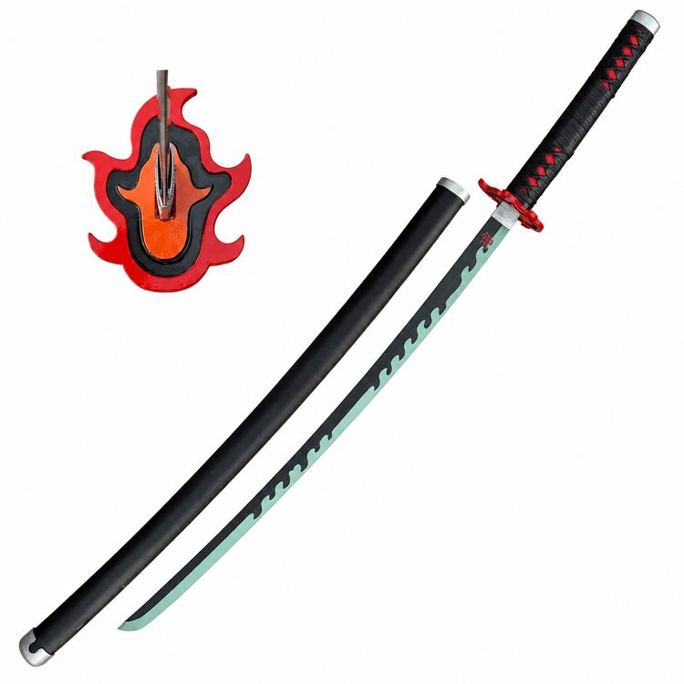 Demon Slayer Tanjiro Rengoku Hilt Metal Katana Sword