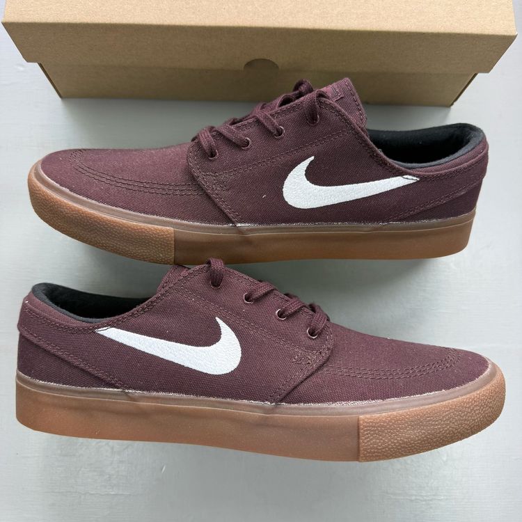 Nike SB Stefan Janoski Size UK 9 Burgundy Gum White Men's Trainers AR7718-202 image 1