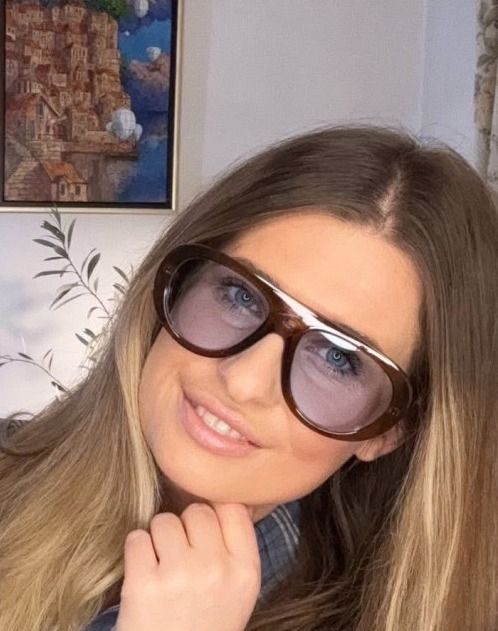 Oversized Sunglasses blue glass