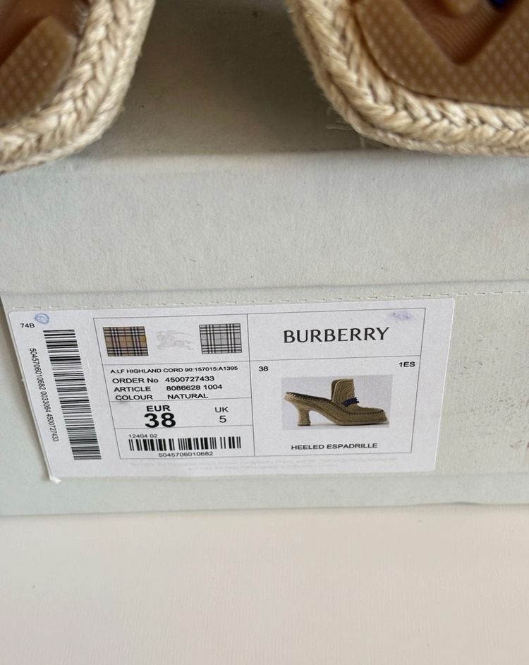 Burberry Heeled Espadrille Shoes image 7