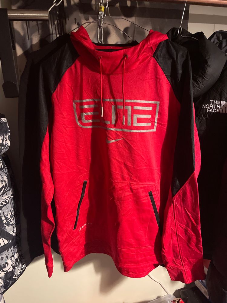 Nike Red And Black Hoodie 058