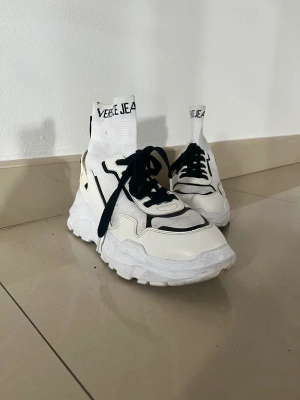 Versace Jeans Couture White Sock Sneakers