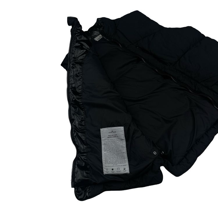 Stone Island 2022 Black Naslan Light Watro Down TC Puffer Gilet - XL image 7