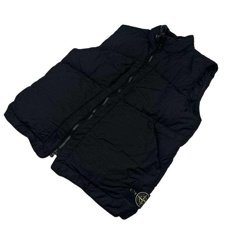 Stone Island 2022 Black Naslan Light Watro Down TC Puffer Gilet - XL image 6