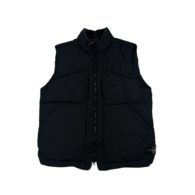 Stone Island 2022 Black Naslan Light Watro Down TC Puffer Gilet - XL image 1