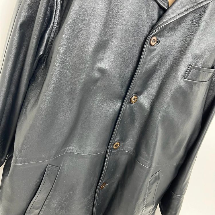 Burberry Black Leather Coat image 2