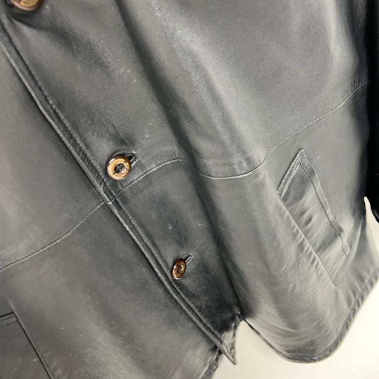 Burberry Black Leather Coat image 5