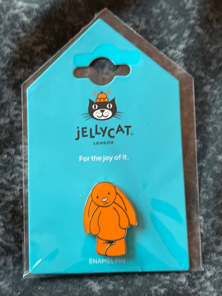 Jellycat Orange bunny Enamel Pin