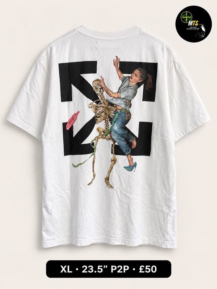 2533 Off-White White Graphic T-Shirt 23.5” p2p image 2