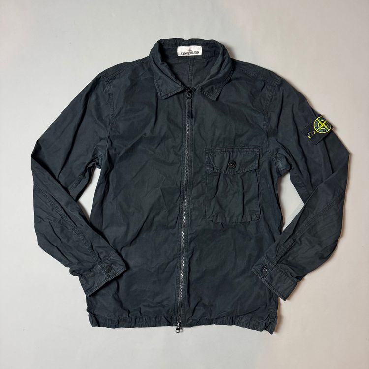 Stone Island Black Cotton Overshirt - Medium