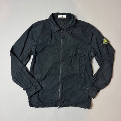 Stone Island Black Cotton Overshirt - Medium