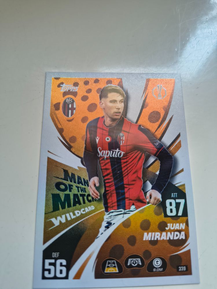 Topps Juan Miranda Football Trading Card product image