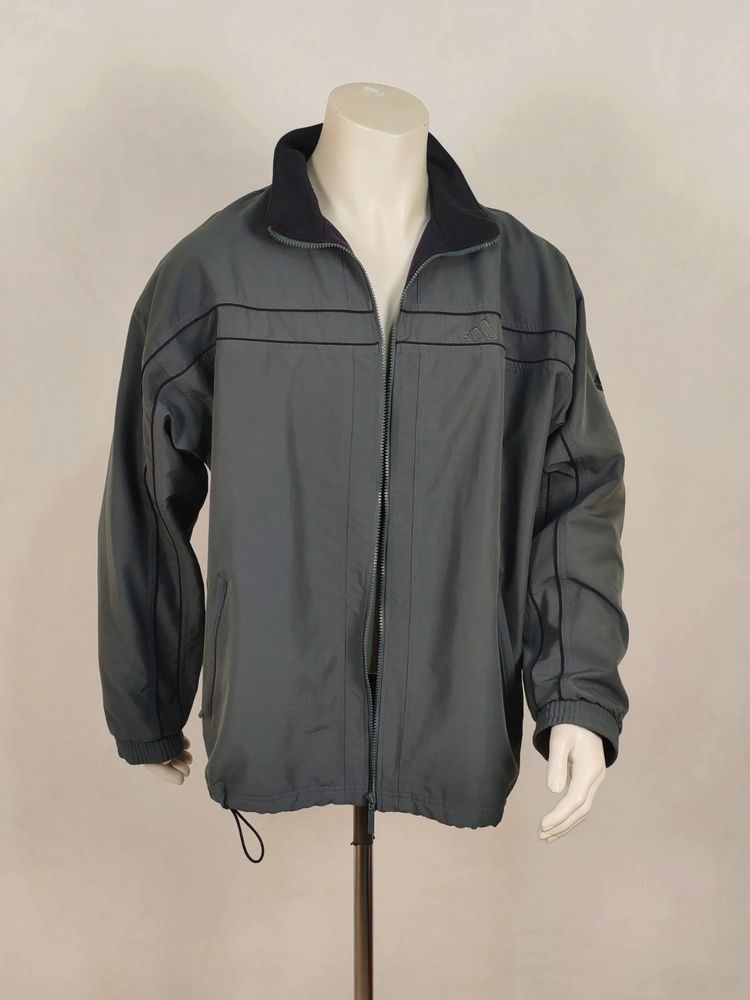 Adidas Vintage Giacca a Vento Grigia Uomo XL – Track Jacket Anni 90/2000 image 1