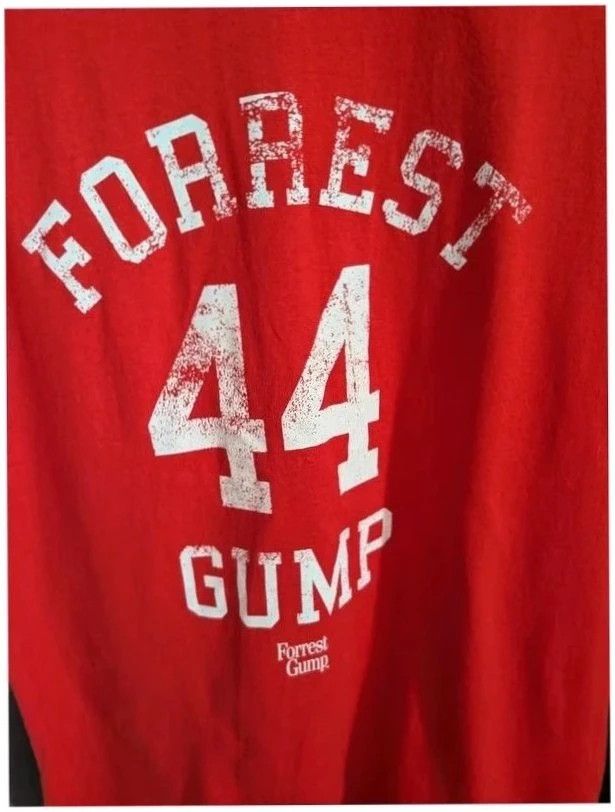 Vibrant Red Forrest Gump T Shirt XL Bubba Gump 44 Movie Promo Graphic Tee image 2