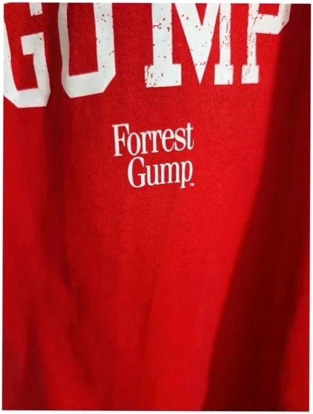 Vibrant Red Forrest Gump T Shirt XL Bubba Gump 44 Movie Promo Graphic Tee image 3