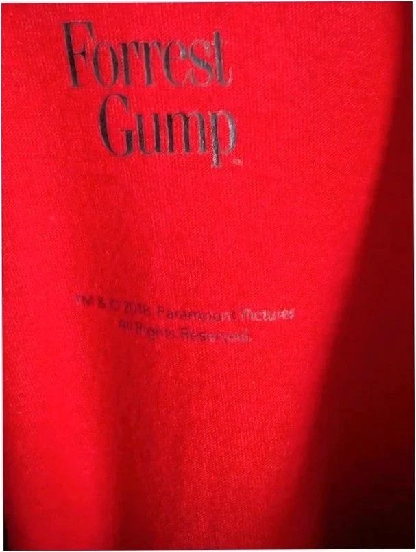 Vibrant Red Forrest Gump T Shirt XL Bubba Gump 44 Movie Promo Graphic Tee image 4