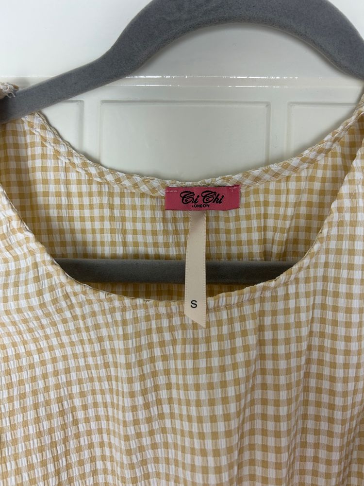 Bi Chi London sleeveless gingham dress obraz 3