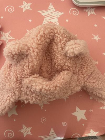 Pink Teddy Bear Hat With Ears