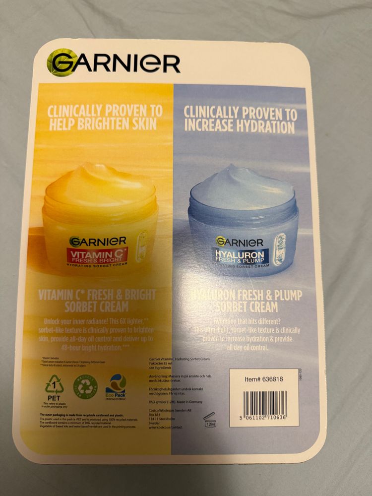 Garnier New Hydrating Sorbet Cream 3 Pack 2