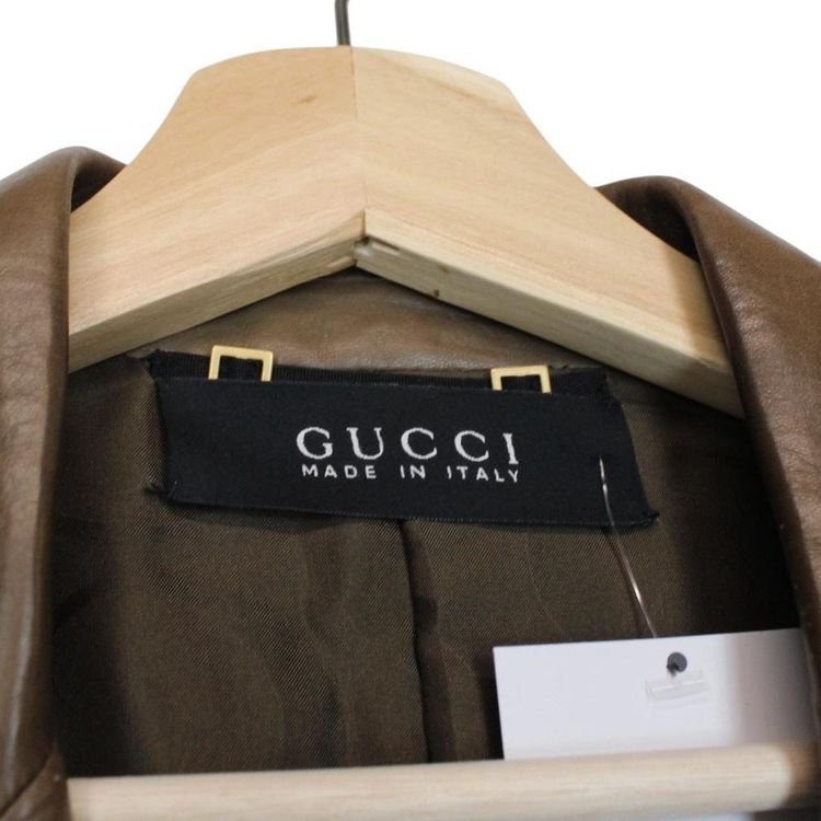 Gucci Leather Blazer Jacket Medium imagen 7