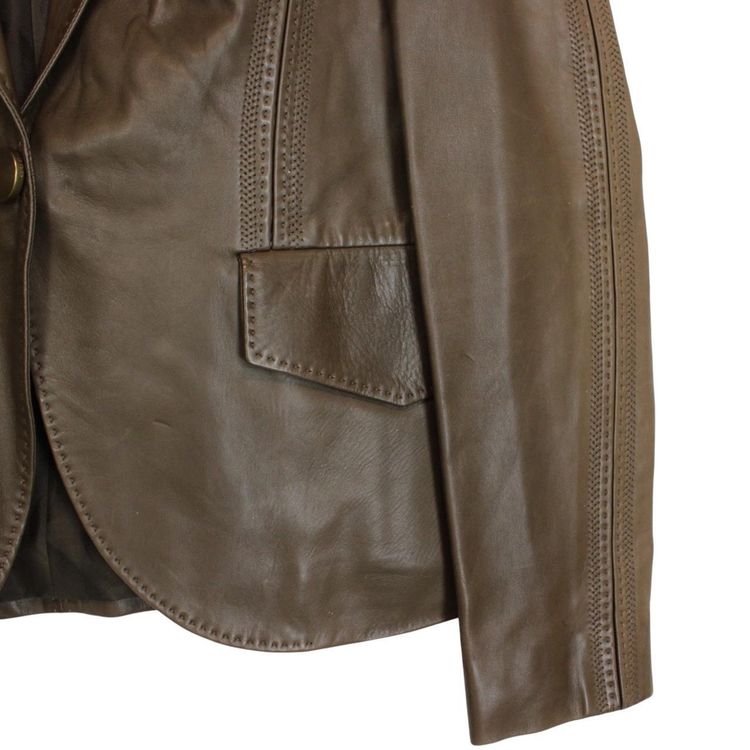 Gucci Leather Blazer Jacket Medium imagen 6