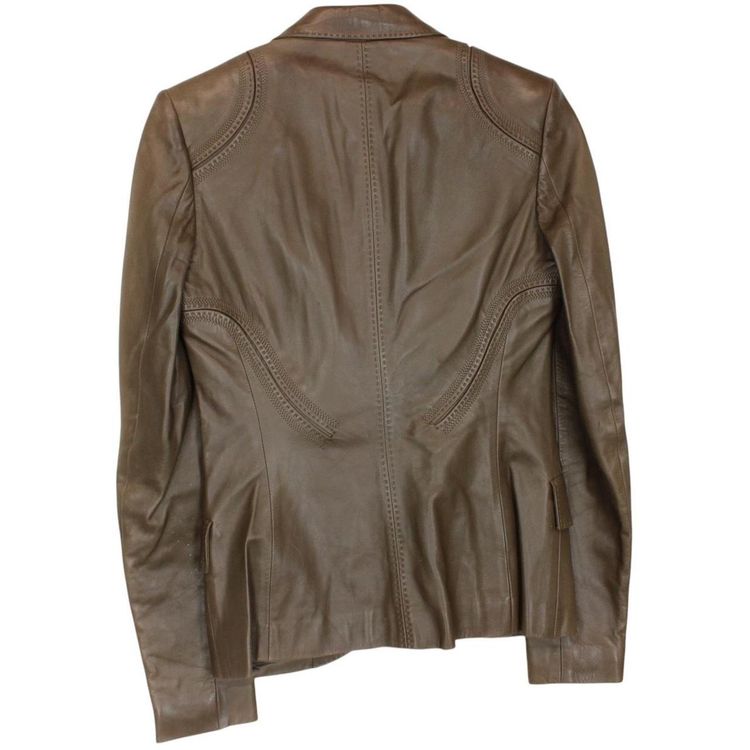 Gucci Leather Blazer Jacket Medium imagen 5