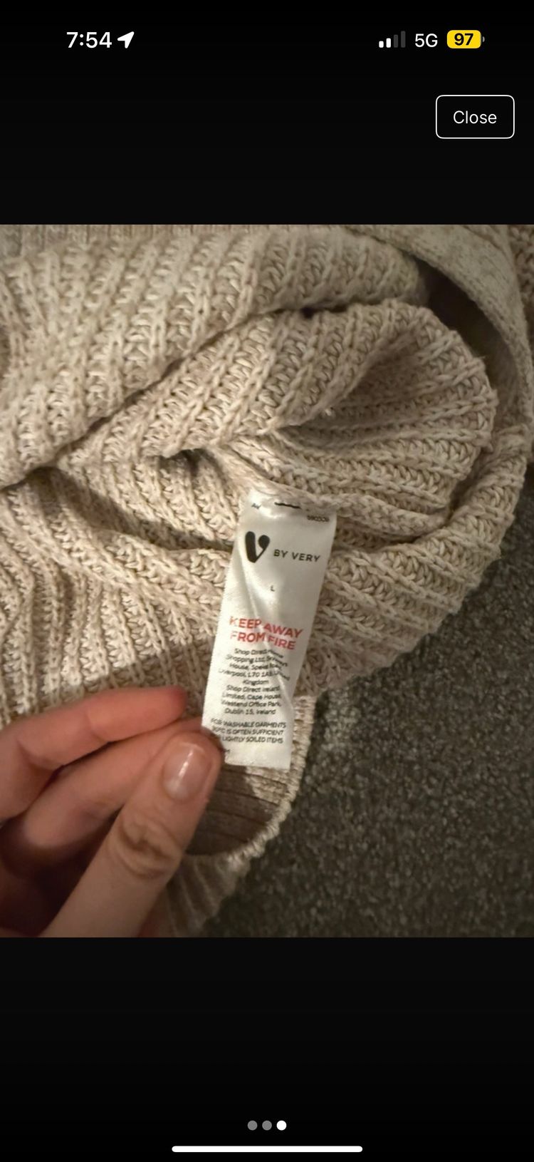 V by Very V By Very Beige Knit Sweater product image