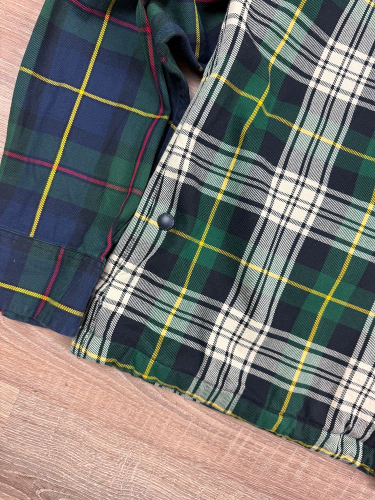 Ralph Lauren Polo Plaid Patchwork Button Up Hoody (XL) image 7