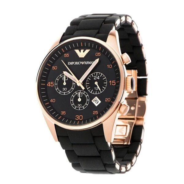 Emporio Armani AR5905 Sportivo Black Rose Gold for Men