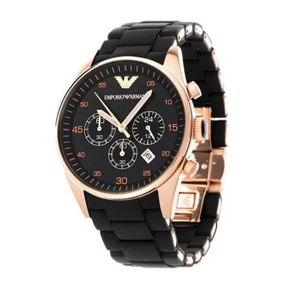 Emporio Armani AR5905 Sportivo Black Rose Gold for Men