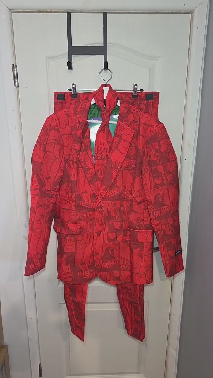 Suitmeister DC Comics Scarlet Joker Novelty Suit & Tie Set image 1