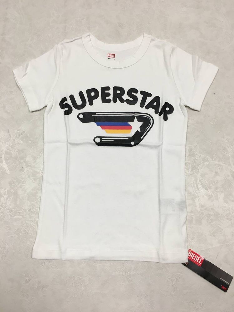Diesel White T-Shirt With Superstar Print