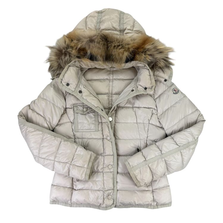 Moncler Women’s Cream / Beige BadyF Down Jacket - Size 3 (Medium)