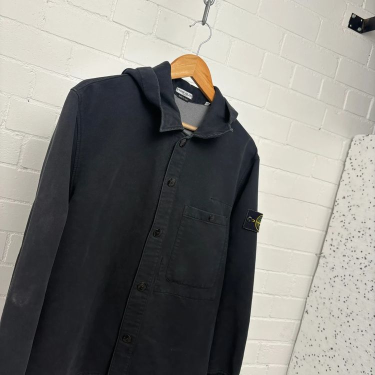 Stone Island Black Moleskin Hooded Jacket image 2